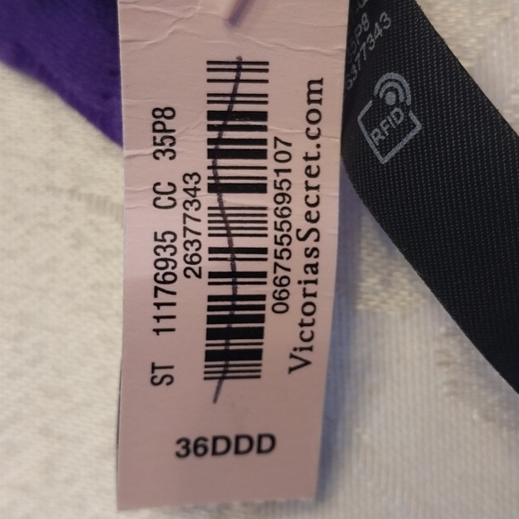 Victoria's Secret NWT Very Sexy "Bombshell" Push-up Bra Shine Strap 36DDD Purple - Picture 4 of 16